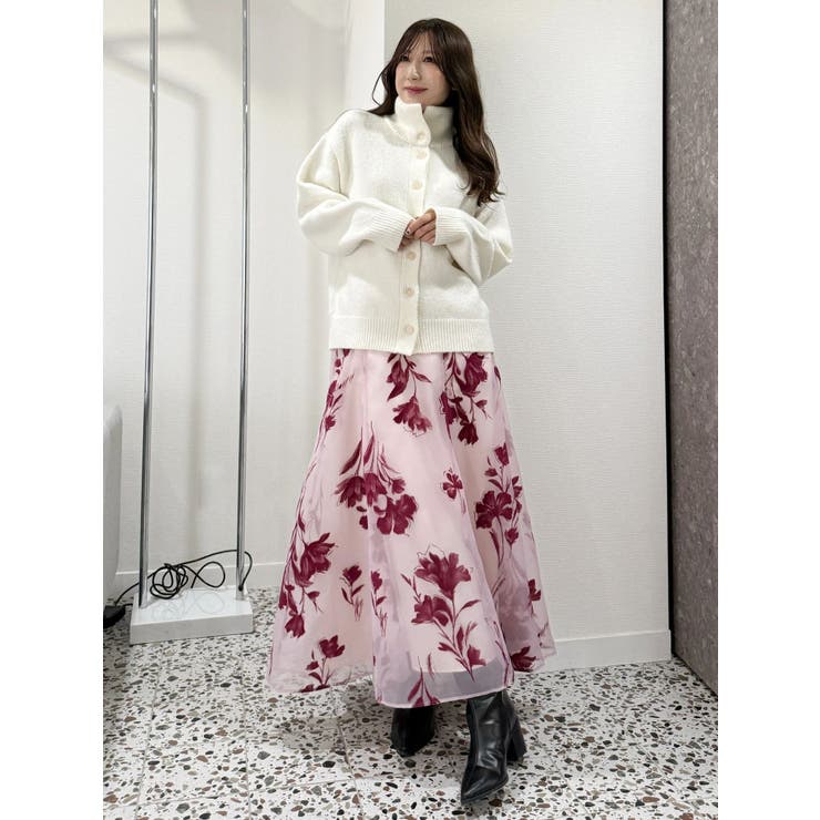 フロッキープリントフレアスカート | MERCURYDUO | 詳細画像42 