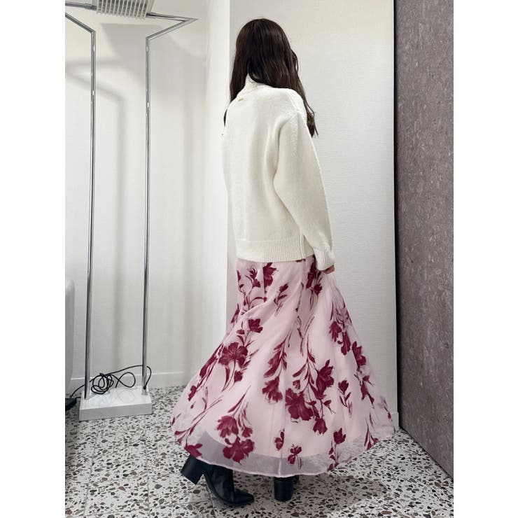 フロッキープリントフレアスカート | MERCURYDUO | 詳細画像43 