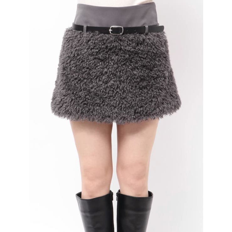 プードルファーライクミニスカート | MERCURYDUO | 詳細画像14 