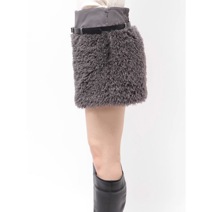 プードルファーライクミニスカート | MERCURYDUO | 詳細画像15 