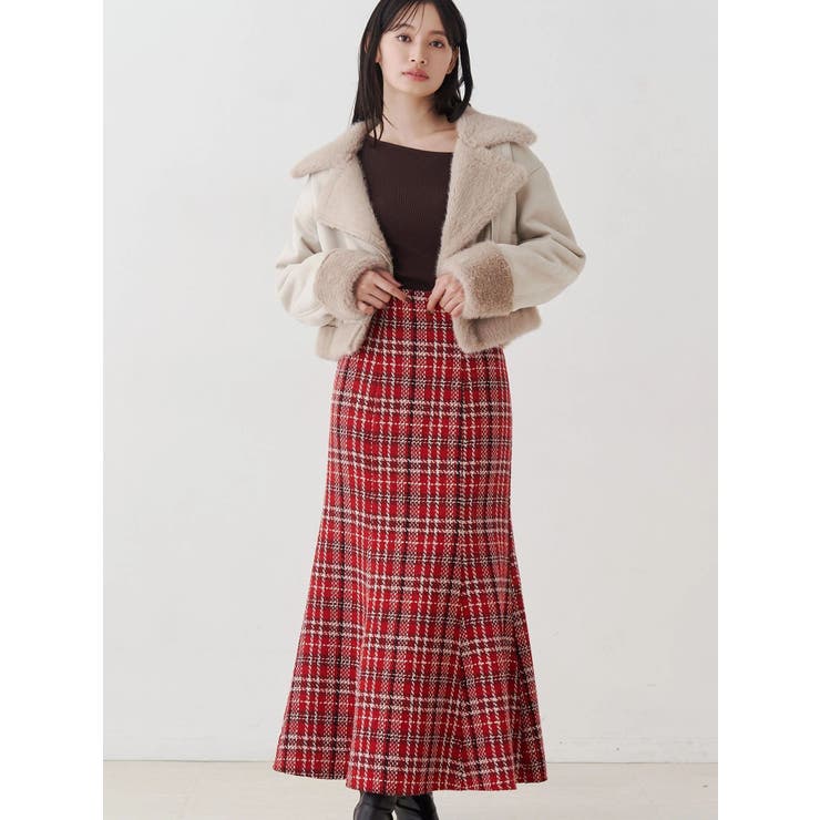 オリジナルロービングチェックマーメイドスカート | MERCURYDUO | 詳細画像10 