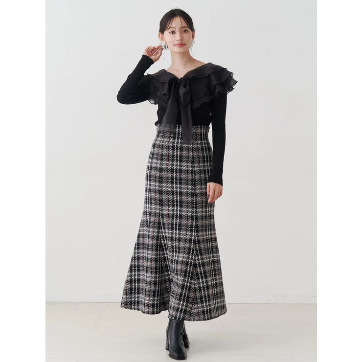 オリジナルロービングチェックマーメイドスカート | MERCURYDUO | 詳細画像12 