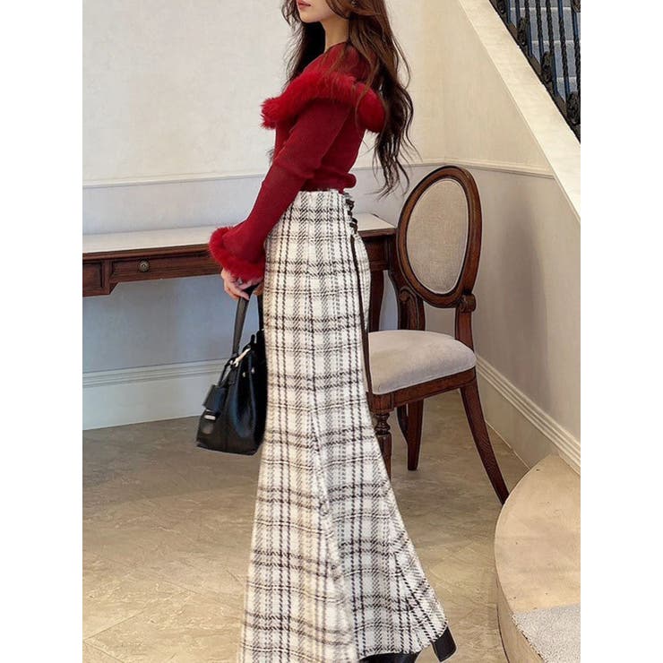 オリジナルロービングチェックマーメイドスカート | MERCURYDUO | 詳細画像35 