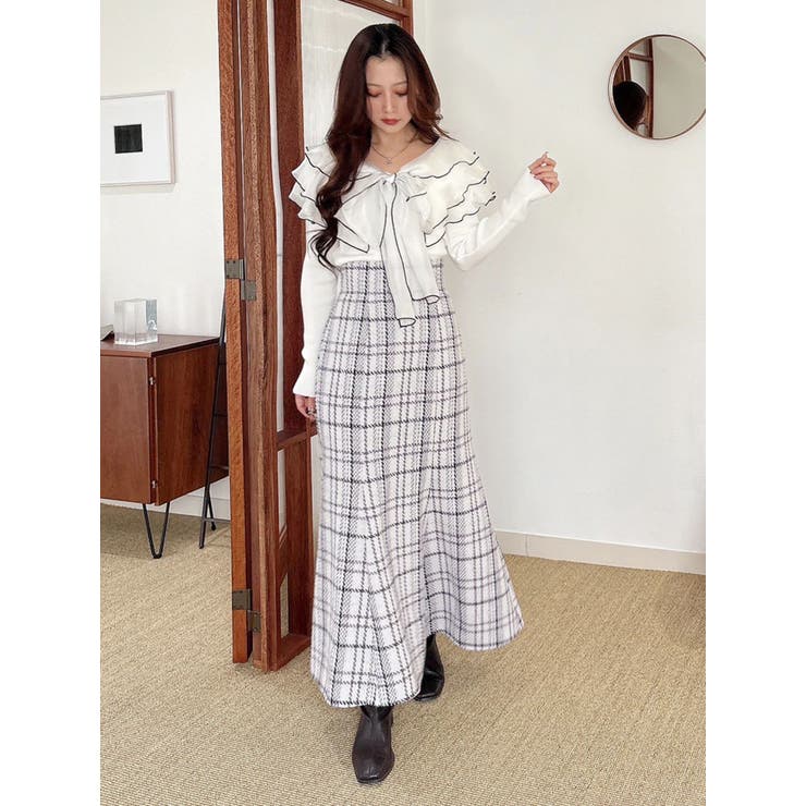 オリジナルロービングチェックマーメイドスカート | MERCURYDUO | 詳細画像39 