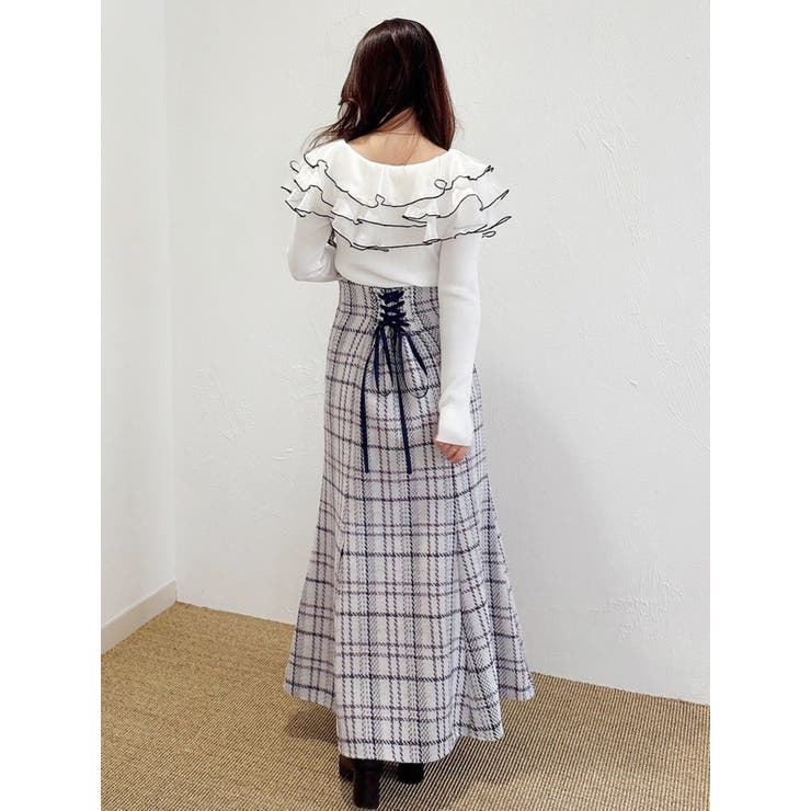 オリジナルロービングチェックマーメイドスカート | MERCURYDUO | 詳細画像41 