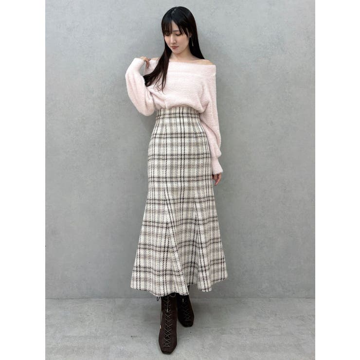 オリジナルロービングチェックマーメイドスカート | MERCURYDUO | 詳細画像44 