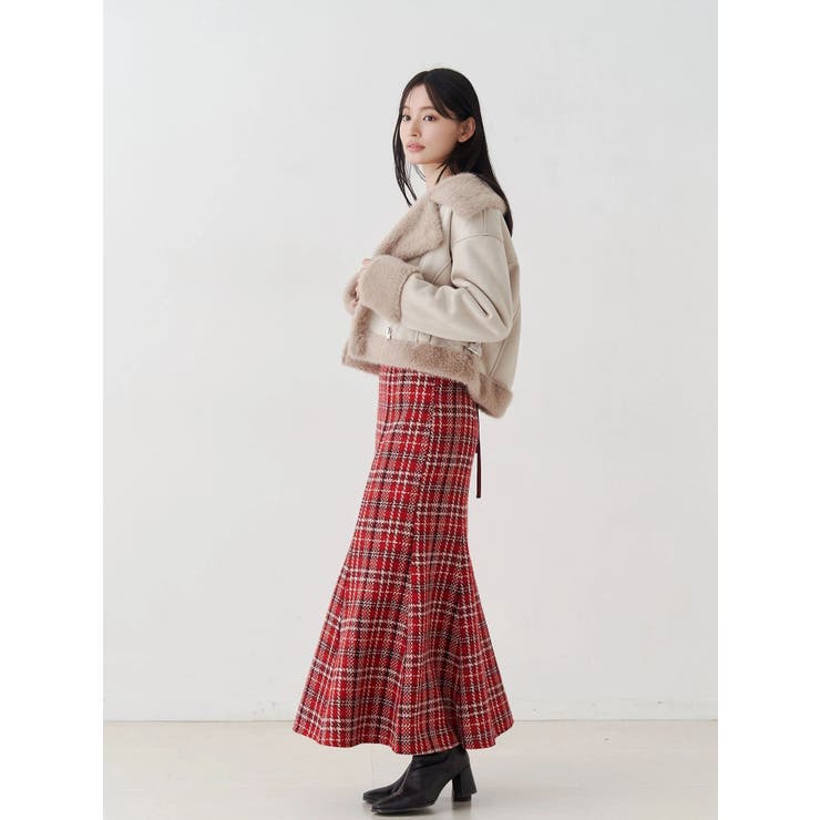 オリジナルロービングチェックマーメイドスカート | MERCURYDUO | 詳細画像9 