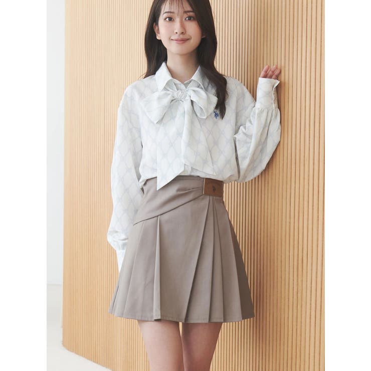 ベージュ | U.S. POLO ASSN.別注アシメプリーツスカパン | MERCURYDUO