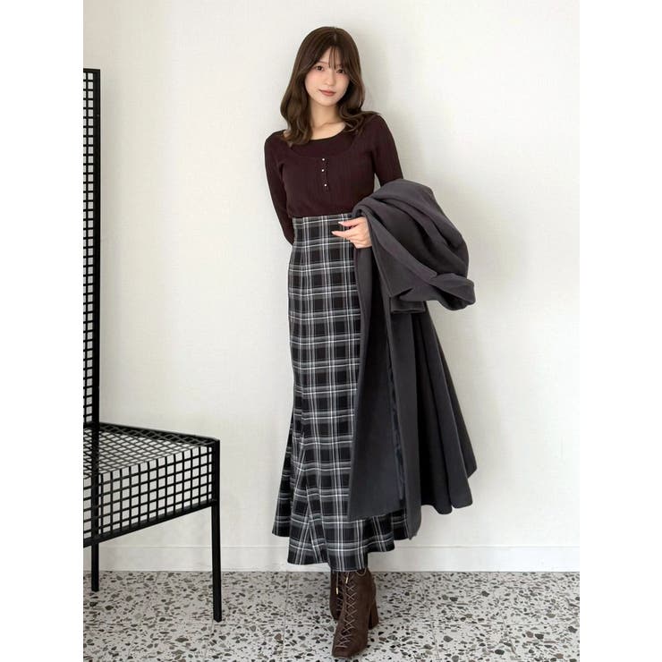 バックレースアップストレッチマーメイドスカート | MERCURYDUO | 詳細画像13 