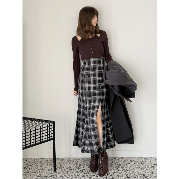 バックレースアップストレッチマーメイドスカート | MERCURYDUO | 詳細画像14 