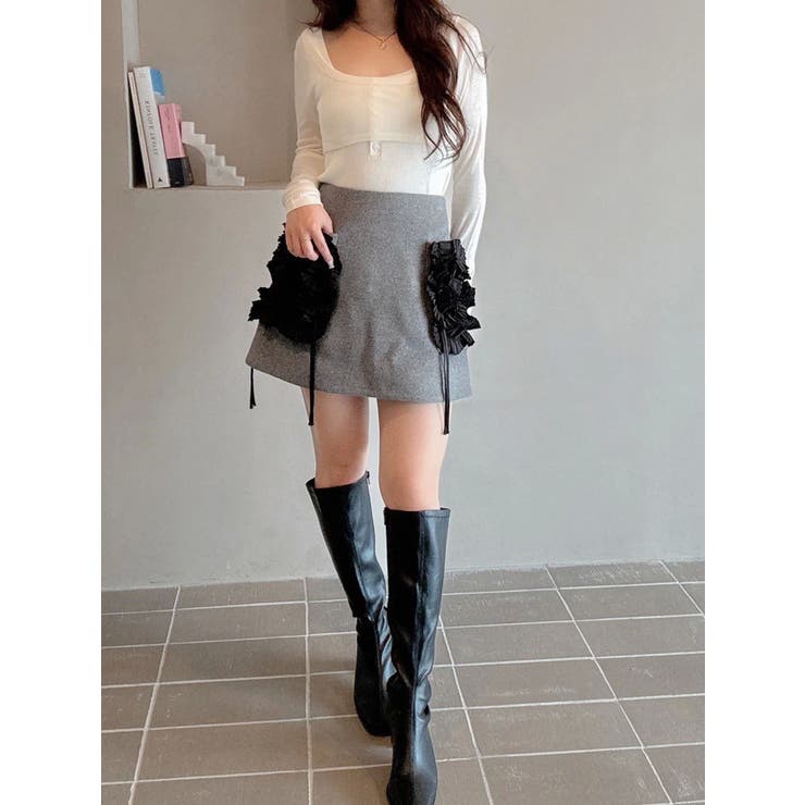 【OUNNOUN】フリルデザインミニスカート | MERCURYDUO | 詳細画像9 