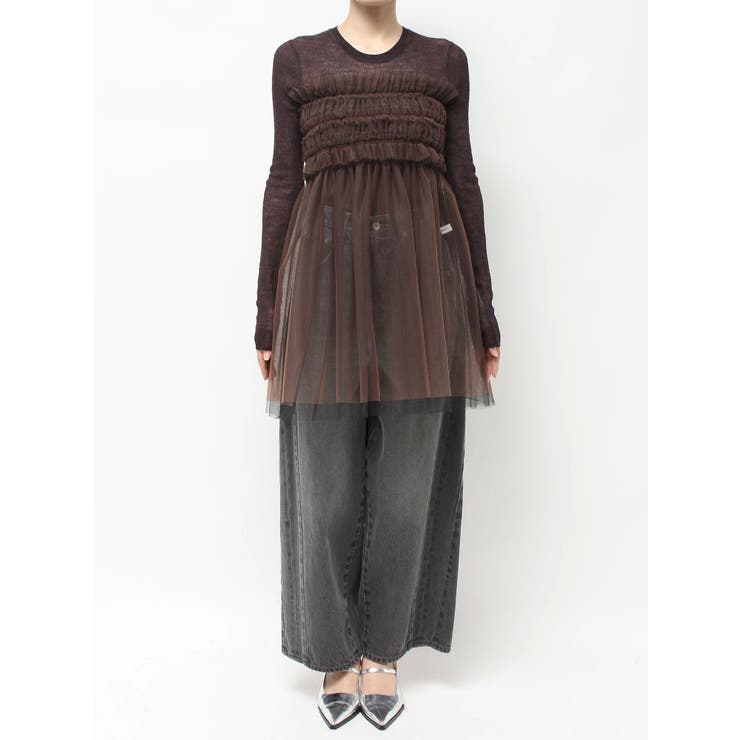 【OUNNOUN】チュールギャザーマルチウェイビスチェ | MERCURYDUO | 詳細画像18 