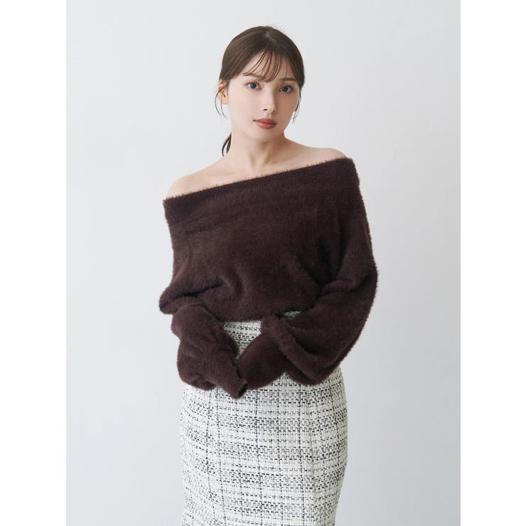 ミニシャギーオフショルニット | MERCURYDUO | 詳細画像21 