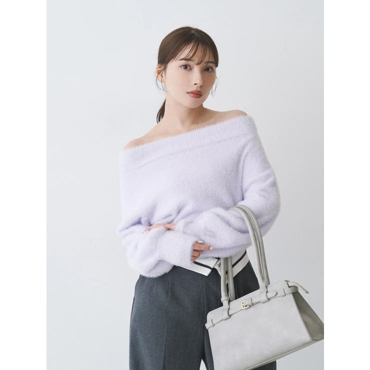 ミニシャギーオフショルニット | MERCURYDUO | 詳細画像9 