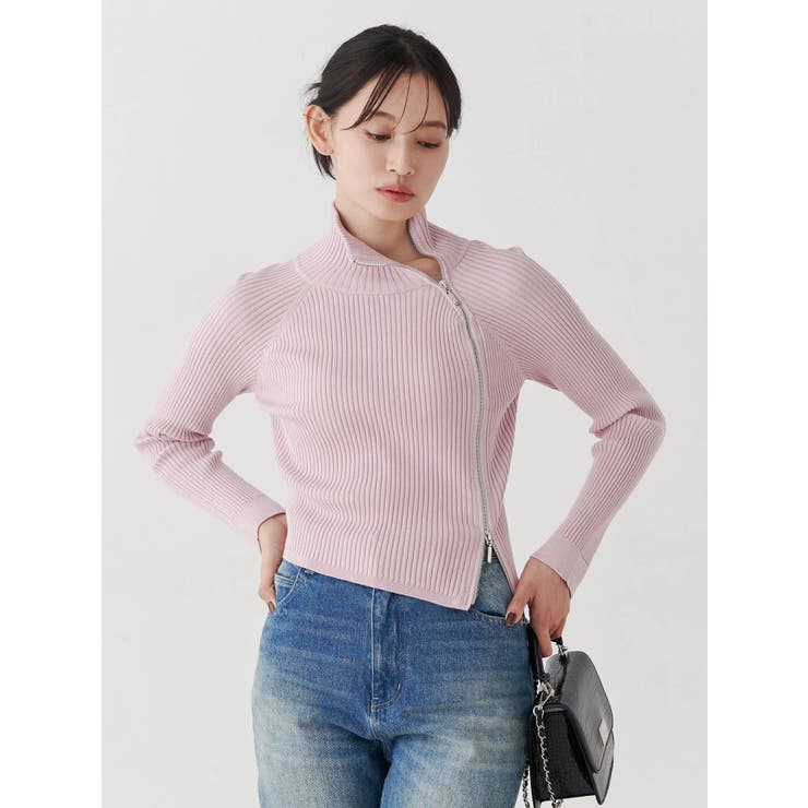 【WEB限定カラーあり】ハイツイストアシメZIPニット | MERCURYDUO | 詳細画像21 