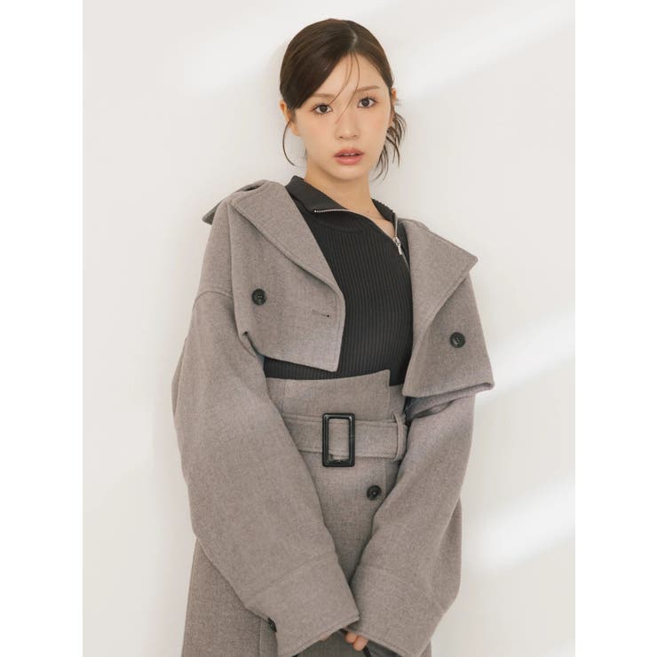 【WEB限定カラーあり】ハイツイストアシメZIPニット | MERCURYDUO | 詳細画像3 