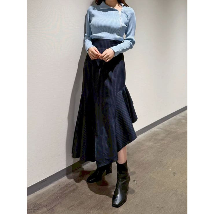 【WEB限定カラーあり】ハイツイストアシメZIPニット | MERCURYDUO | 詳細画像37 