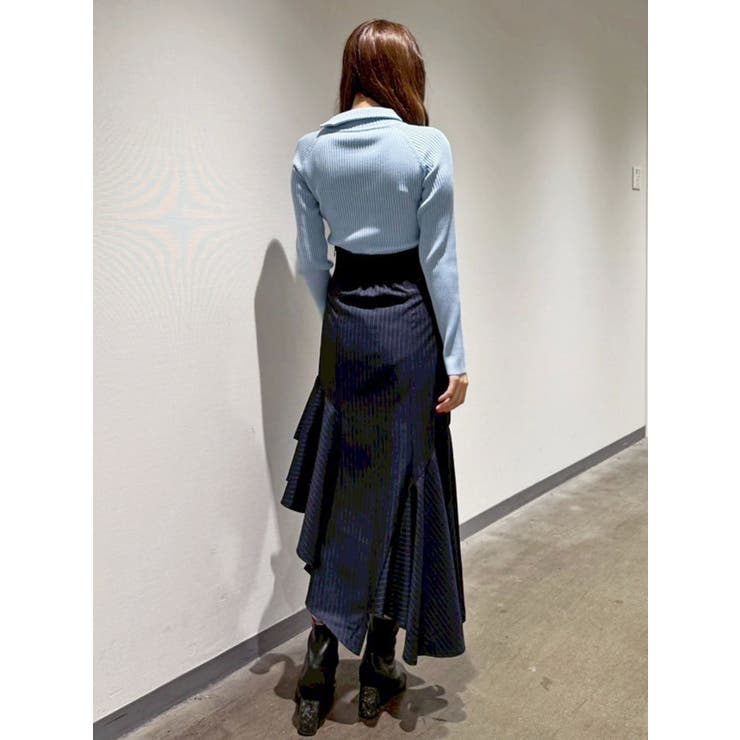 【WEB限定カラーあり】ハイツイストアシメZIPニット | MERCURYDUO | 詳細画像39 