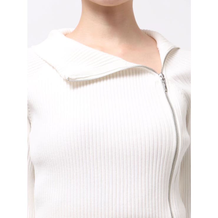 【WEB限定カラーあり】ハイツイストアシメZIPニット | MERCURYDUO | 詳細画像46 