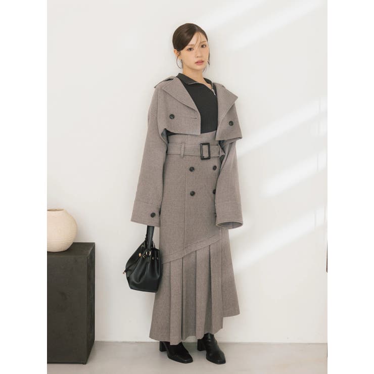 【WEB限定カラーあり】ハイツイストアシメZIPニット | MERCURYDUO | 詳細画像6 