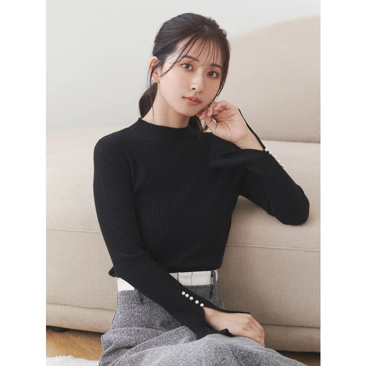 フレアスリーブハイネックリブニット | MERCURYDUO | 詳細画像11 