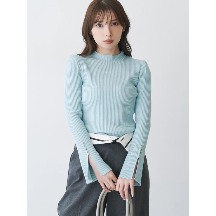 フレアスリーブハイネックリブニット | MERCURYDUO | 詳細画像25 