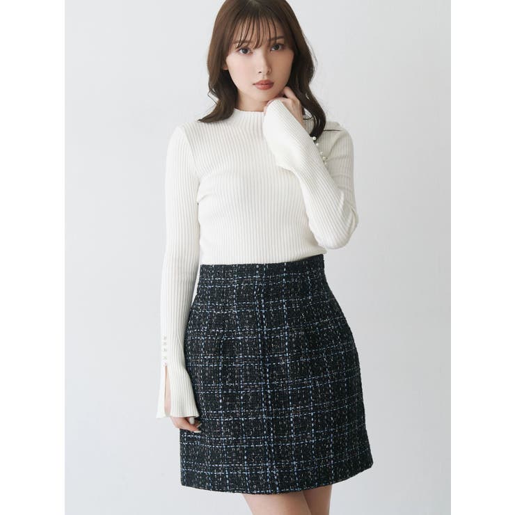 フレアスリーブハイネックリブニット | MERCURYDUO | 詳細画像29 