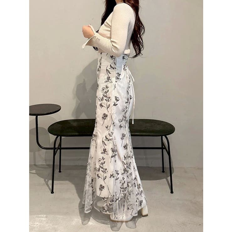 フレアスリーブハイネックリブニット | MERCURYDUO | 詳細画像50 