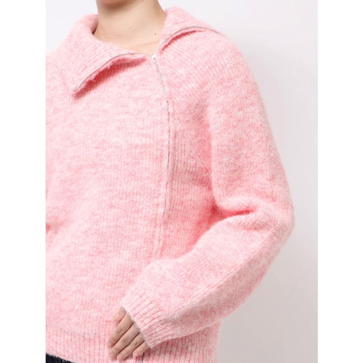 アシメZIPオーバーニット | MERCURYDUO | 詳細画像14 