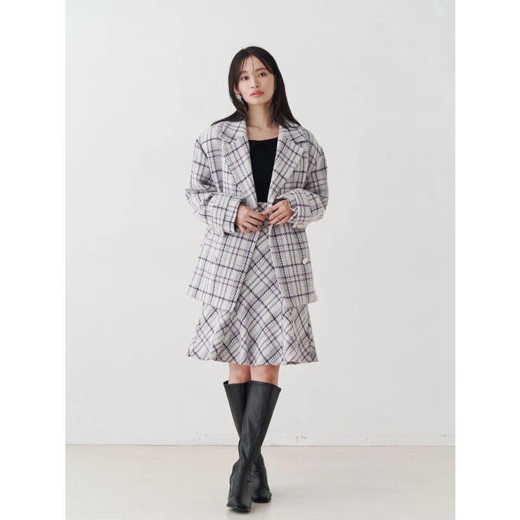 【WEB限定カラーあり】フェイクファートリミングニット | MERCURYDUO | 詳細画像11 