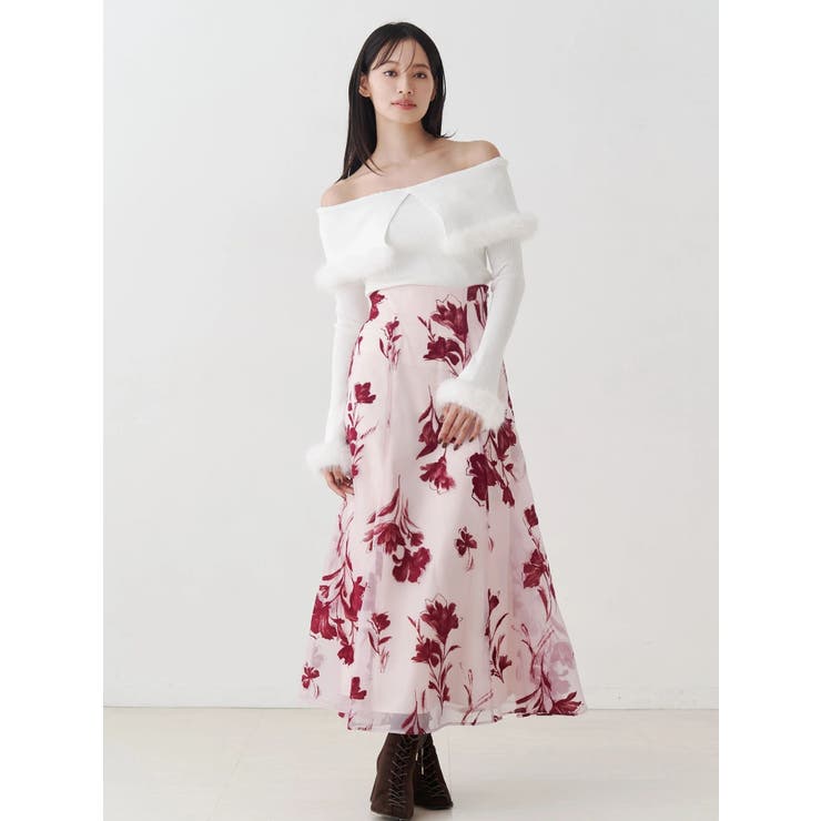 【WEB限定カラーあり】フェイクファートリミングニット | MERCURYDUO | 詳細画像16 