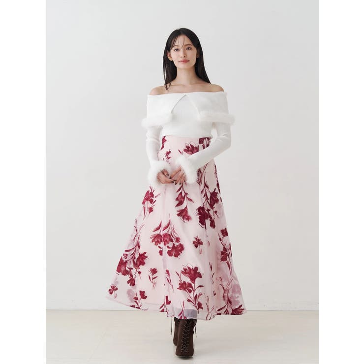 【WEB限定カラーあり】フェイクファートリミングニット | MERCURYDUO | 詳細画像17 