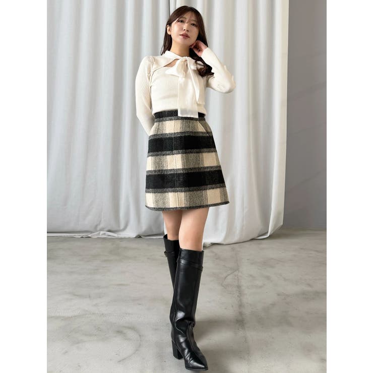 異素材リボンカットアウトニット | MERCURYDUO | 詳細画像14 