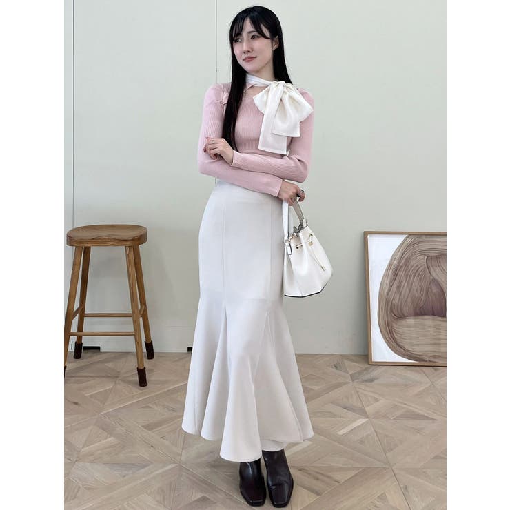 異素材リボンカットアウトニット | MERCURYDUO | 詳細画像18 