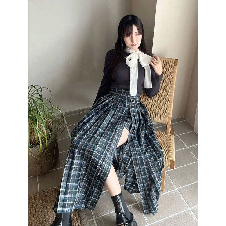 異素材リボンカットアウトニット | MERCURYDUO | 詳細画像31 