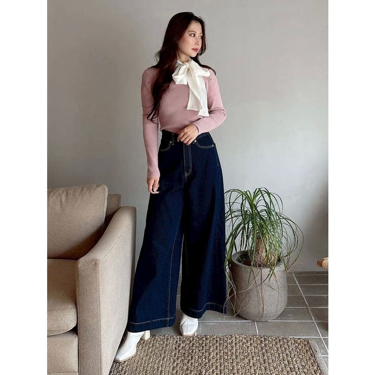 異素材リボンカットアウトニット | MERCURYDUO | 詳細画像37 