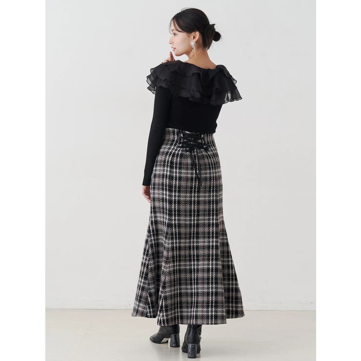 異素材ラッフルリボンリブニット | MERCURYDUO | 詳細画像15 