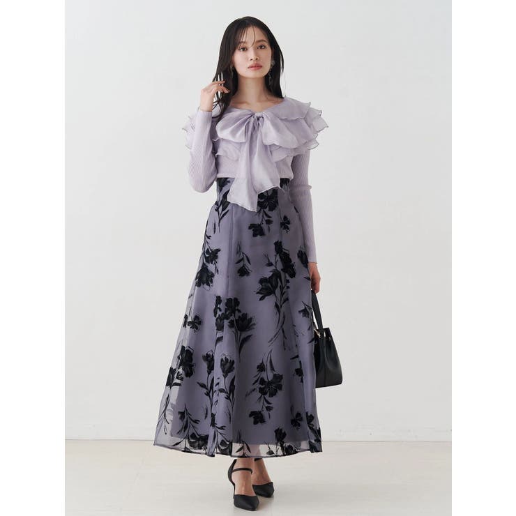 異素材ラッフルリボンリブニット | MERCURYDUO | 詳細画像2 