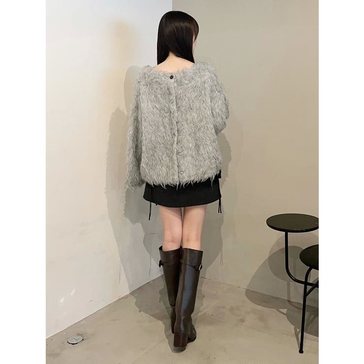 【OUNNOUN】ロングシャギー2WAYオーバーサイズニット | MERCURYDUO | 詳細画像11 