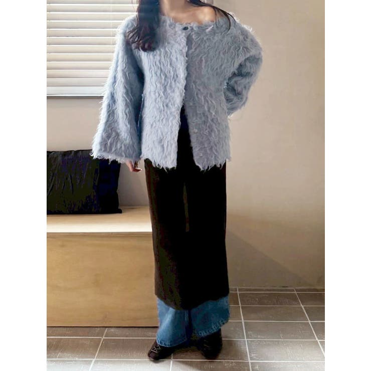 【OUNNOUN】ロングシャギー2WAYオーバーサイズニット | MERCURYDUO | 詳細画像15 