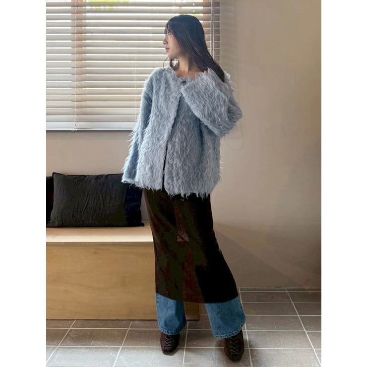 【OUNNOUN】ロングシャギー2WAYオーバーサイズニット | MERCURYDUO | 詳細画像16 