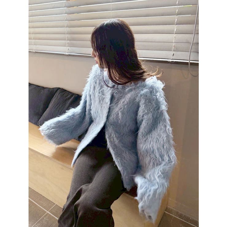 【OUNNOUN】ロングシャギー2WAYオーバーサイズニット | MERCURYDUO | 詳細画像17 