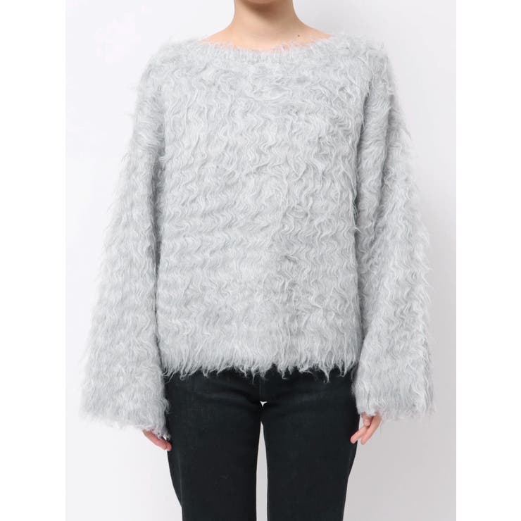 【OUNNOUN】ロングシャギー2WAYオーバーサイズニット | MERCURYDUO | 詳細画像19 