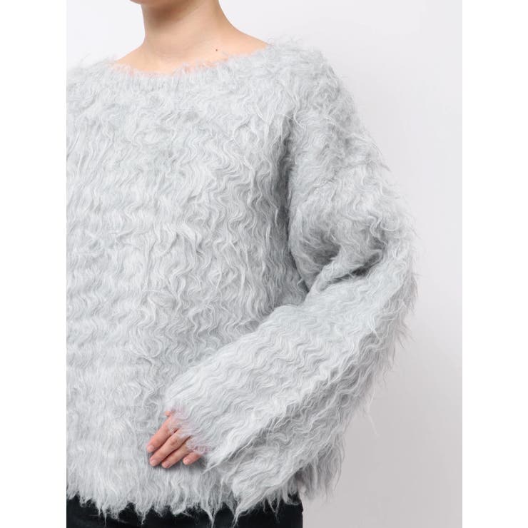 【OUNNOUN】ロングシャギー2WAYオーバーサイズニット | MERCURYDUO | 詳細画像23 