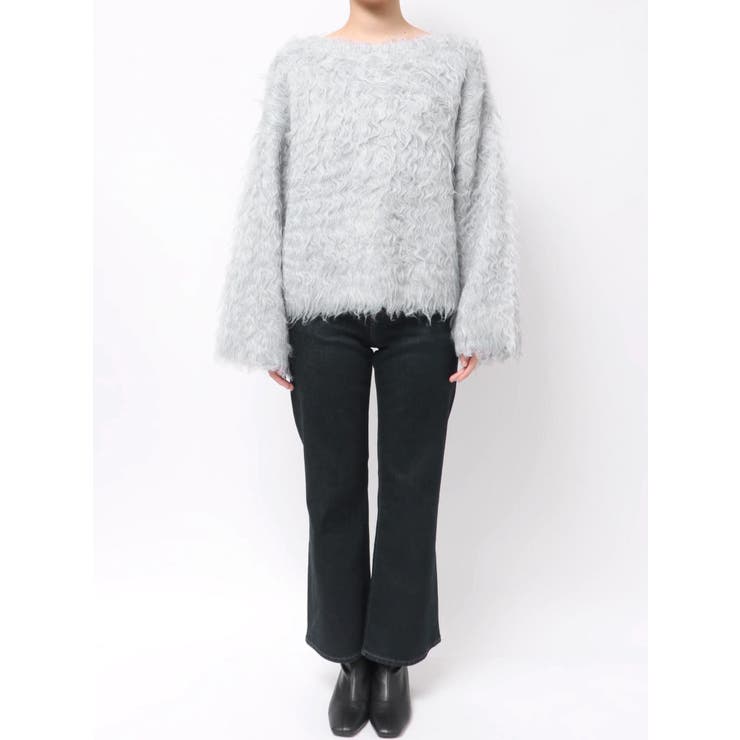 【OUNNOUN】ロングシャギー2WAYオーバーサイズニット | MERCURYDUO | 詳細画像27 