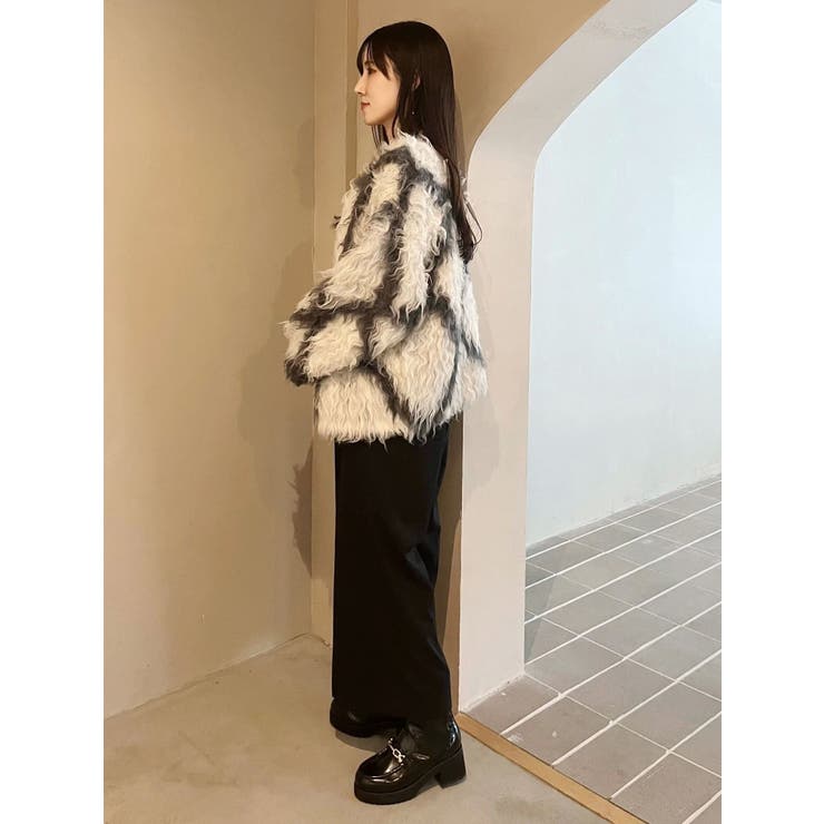 【OUNNOUN】ロングシャギー2WAYオーバーサイズニット | MERCURYDUO | 詳細画像6 