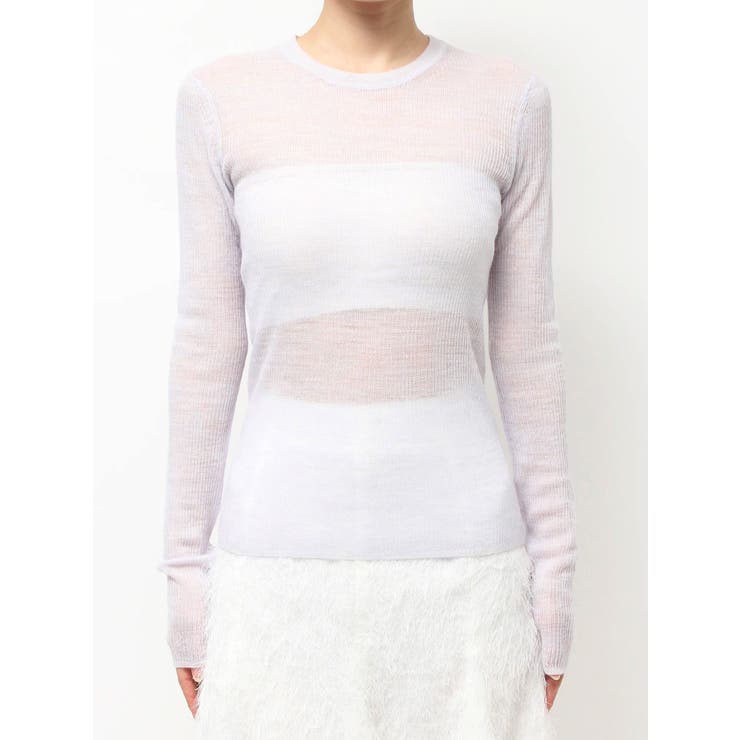 【OUNNOUN】シアーウールリブニットトップス | MERCURYDUO | 詳細画像11 