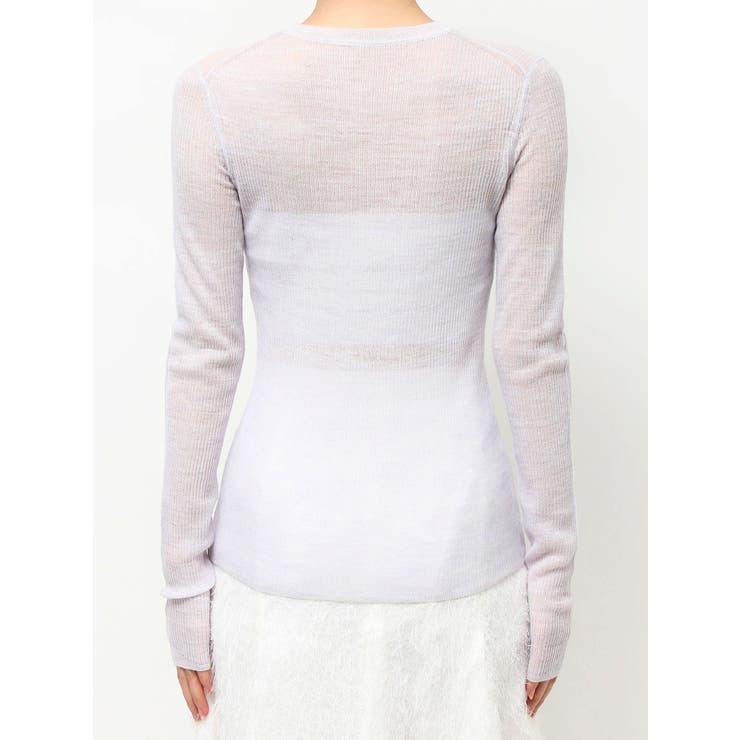 【OUNNOUN】シアーウールリブニットトップス | MERCURYDUO | 詳細画像13 