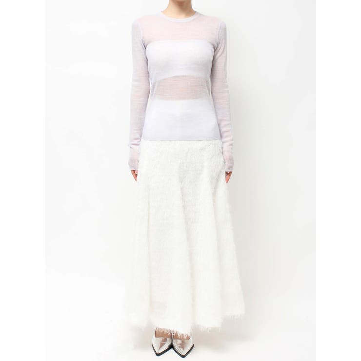 【OUNNOUN】シアーウールリブニットトップス | MERCURYDUO | 詳細画像18 