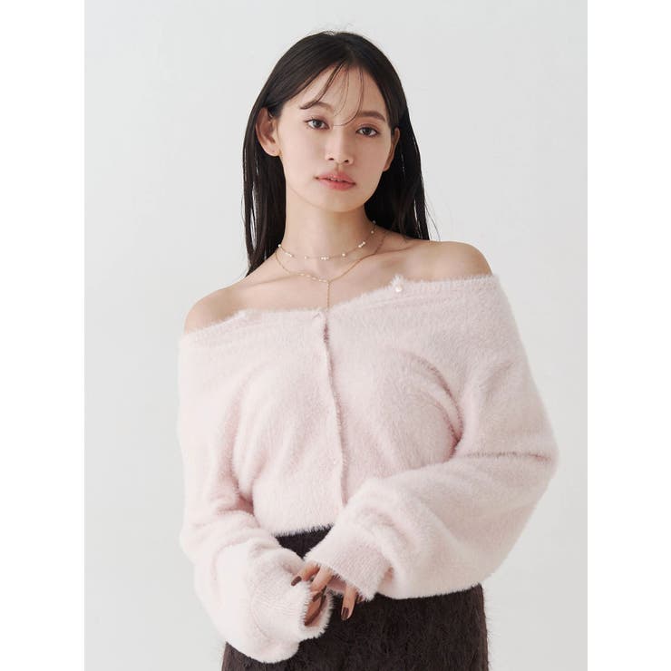 ミニシャギークルーネックカーディガン | MERCURYDUO | 詳細画像17 